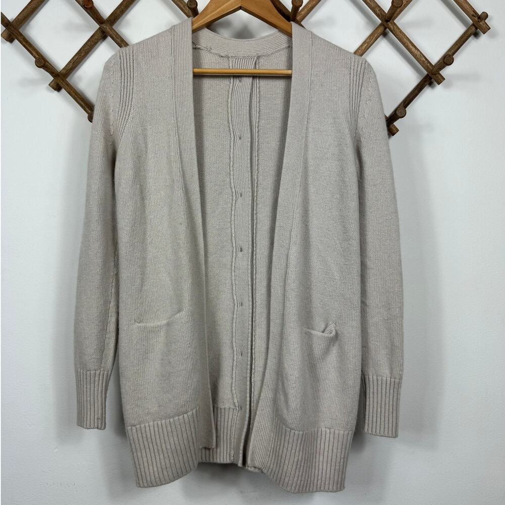 Gap Button Back Wool Blend Open Front Cardigan in Snow Women's Size XXS